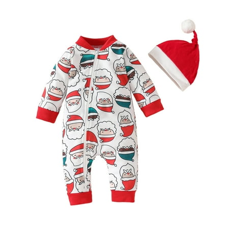

Boys Girls Long Sleeve Christmas Cartoon Prints Romper Jumpsuit Clothes Baby Boy Christmas Outfit Newborn Baby Boy Clothes Baby Football Outfit Girl