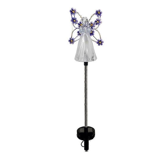 Luces solares impermeables con forma de ángel para exteriores, luces LED solares transparentes para exteriores, luces de jardín.