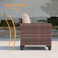 thumbnail image 3 of ACEGOSES Outdoor Patio Wicker Chairs Set of 2, Brown Rattan Seating with Thick Cushions for Lawn or Poolside, Sand, 3 of 6