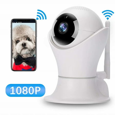 HD 1080P Wireless IP Camera, WiFi Home Security Surveillance IP Camera with 3D Navigation Panorama for Elder Pet Office Baby Monitor, Nanny Cam with PTZ Two Way Audio Motion Detection Night (Best Inexpensive Nanny Cam)
