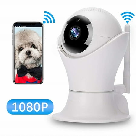 Hd Wifi Nanny Cam HD 1080P Wireless IP Camera, WiFi Home Security Surveillance IP Camera with 3D Navigation Panorama for Elder Pet Office Baby Monitor, Nanny Cam with PTZ Two Way Audio Motion Detection Night Vision ()