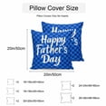 thumbnail image 3 of Waterproof Throw Pillow Covers Set of 2, 26x26 Inch Happy Father's Day Decorative Pillowcases Outdoor Pillow Slip Cushion Covers Set for Couch Tent Blue Checkered Plaid, 3 of 7