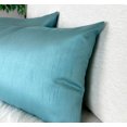 thumbnail image 4 of Aiking Home 12x18 Inches Faux Silk Rectangular Throw Pillow Cover, Zipper Closure, Aqua (Set of 2), 4 of 5