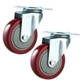 thumbnail image 4 of CHICHUMID 2 Pcs Roues Robustes TPR avec Système de Frein pour Transport Rouge, 4 of 8
