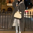 thumbnail image 4 of Women's Long Sleeve Hooded Jacket Cozy Oversized Winter Coat With Trim Details For Cold Weather Comfort, 4 of 8