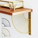 thumbnail image 1 of Soporte de pared para soporte metálico para estante | Soporte de repisa metálico triangular de alta resistencia con acabado dorado o negro | Estanterías abiertas DIY para cocina, baño, salón, 1 of 6