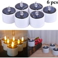 thumbnail image 2 of 6 PCS Solar Tea Lights, Waterproof Rechargeable LED Flameless Tealight Candles, 2 of 4