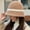 Khaki, variant on The New Net Red Hat Female Plush Basin Hat Simple Face Facial Fisherman Hat Keeps Warm Water Bucket Cap