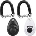 thumbnail image 1 of Clickers para perros, Clickers para perros con correa elástica para la muñeca y botón grande, Clicker de entrenamiento, Clicker profesional para el adiestramiento de perros, gatos y caballos [Paquete, 1 of 5