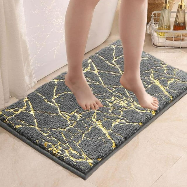 Feltree Ultra Absorbent and Non-Slip Bath Mat, Machine Washable Soft Velvet Foam Rug, Fast Drying for Bathroom and Kitchen, 16x24 Inches
