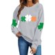 thumbnail image 3 of Suéteres de Manga Larga de Mujer con Cuello Redondo Impreso Suelto Casual para la Fiesta Del Día de San Patricio Y el Uso Diario, 3 of 6