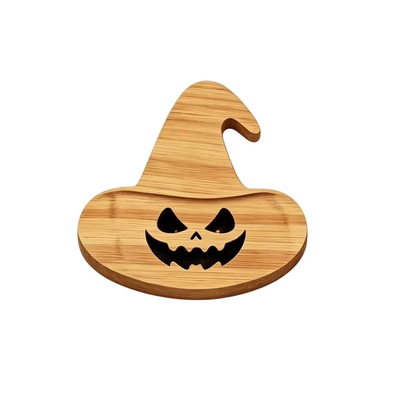 Halloween Cutting Board, Thanksgiving Serving Board Wood Charcuterie Board, Kitchen Chopping Board, Wooden Serving Tray for Fall Holiday Present Brown