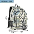 thumbnail image 2 of FORMRS Unisex School Backpack 17" Student Travel Bag with Laptop Compartment, Blue Floral Pattern, 2 of 7