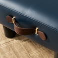 thumbnail image 6 of Dycanpo 9" Foot Stool with Handle, Faux Leather Foot Rest for Living Room, Dark Blue, 6 of 7