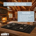 thumbnail image 3 of Summit 30" Gas Cooktop, 4-Burner, Electric Ignition, 115V, Black - TNL053I, 3 of 7