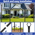 thumbnail image 3 of 10Ft 6 Pack String Light Poles ,Light Poles for Outside Lights,Outdoor with Fence Brackets Hanging Lights,Metal Stand Deck Patio Backyard, 3 of 8