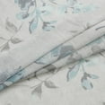 thumbnail image 5 of AZZCIA Leaf Print Sheer Window Curtains for Living Room/Bedroom Botanical Floral Pattern Slub Linen Texture Drapes, Aqua Grey, Grommet, 52"x84"x2, 5 of 5