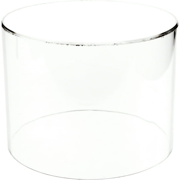Plymor Clear Acrylic Round Cylinder Display Riser, 6 inches (Height) x ...