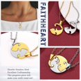 thumbnail image 3 of Colgante de parejas para novio y novia, relación a juego de acero inoxidable, collar Simple y lindo de corazón de gato Yin Yang, 3 of 5