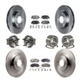 thumbnail image 1 of Transit Auto Front Rear Wheel Hub Bearings Assembly Disc Brake Rotors and Semi-Metallic Pads Kit (10Pc) for Car Mitsubishi RVR Outlander Sport - Left Right Side (Driver Passenger) KBB-106428, 1 of 10