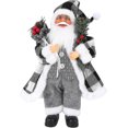 thumbnail image 1 of Santa Claus Decoration Felt Pendant Santa Claus Plush Dolls(black And White Lattice) Bd, 1 of 5