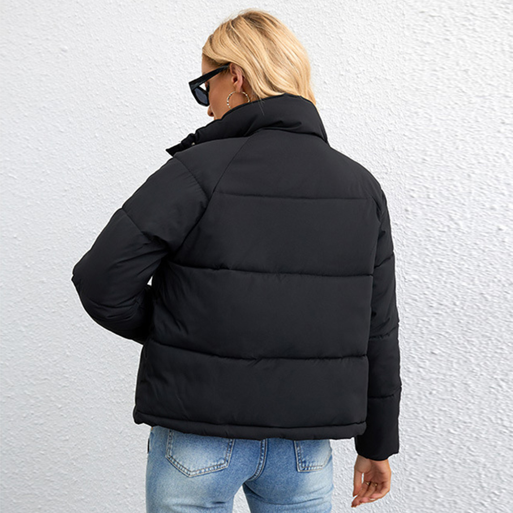 IDOPIP Women's Cropped Puffer Jacket, Lightweight Zip photo 4