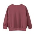 thumbnail image 6 of AHTJRT Crew Neck Sweatshirts for Kids Boys Girls Long Sleeve Kangaroo Pocket Pullover Tops Fall Winter Warm Lounge Outdoor Tops Pink#01 3-4 Years, 6 of 7