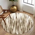 thumbnail image 3 of Brown Beige Vintage Round Rug 6ft Washable Circle Kitchen Rugs Non Slip Retro Abstract Art Large Area Rug Indoor Floor Carpet for Bedroom Living Room Home Office Dining Room Nursery, 3 of 7