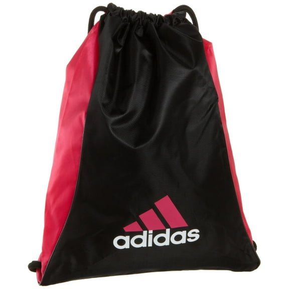 adidas Unisex Block Sackpack, Black/Radiant Pink, ONE SIZE