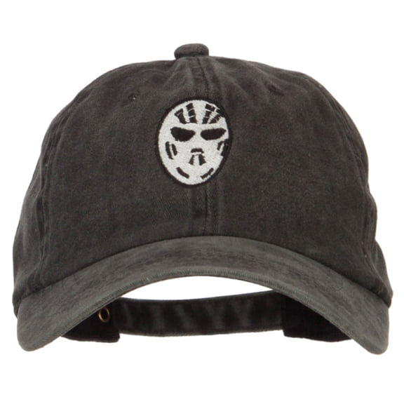Hockey Mask Costume Embroidered Unstructured Cotton Cap - Black OSFM