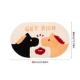 thumbnail image 3 of Tapis de Salon Mignon en Faux Cachemire Durable et Tapis de Maison Rouge Festif, 3 of 6