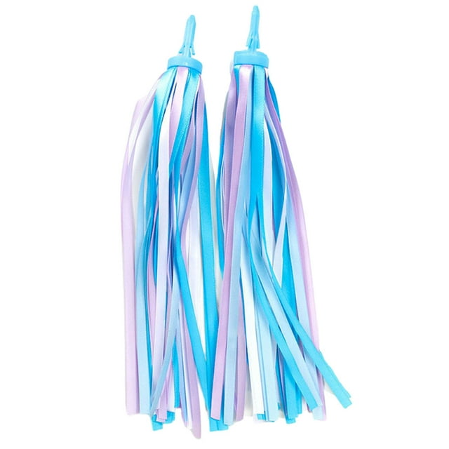 pitrice 1 Pair Children Bike Handlebar Ribbon Detachable Colorful Decorative Biking Cycling Scooter Party Ribbons Accessories Type 2 3Set