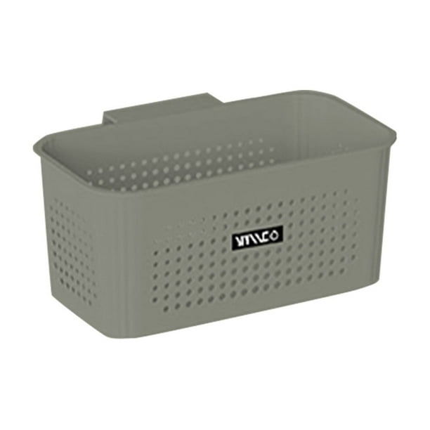Cesta de almacenamiento de plástico para lavandería, baño o dormitorio. Organizador multiusos para ropa, toallas, juguetes y objetos pequeños. Contenedor compacto con asas para el hogar, dormitorio,