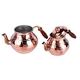 thumbnail image 2 of Copper Teapot for Loose Tea Double Tea Pot with Hand Chaining 2-qt. (1.9 L); 1.05-qt. (1 L) Copper Tea Kettle Tea Brewer Coffee Pot Teaware, 2 of 7