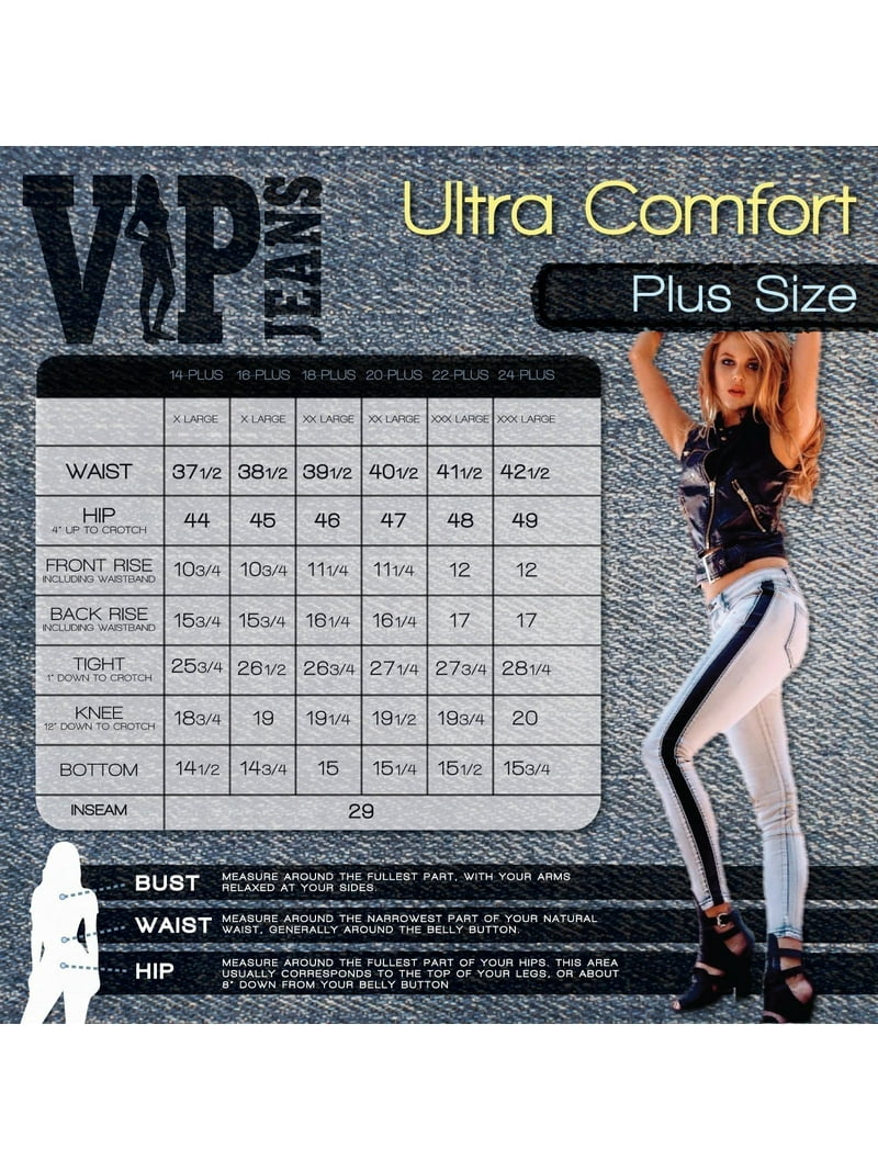 Size Chart Size 17 Jeans For Juniors VIP Jeans Juniors Plus