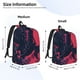 thumbnail image 2 of Disketp Rock Skull Guitarist Mochila de Lona Estampada, Mochila Escolar de Viaje Ligera para Estudiantes y Portátil-Medium, 2 of 5