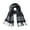 Black White Plaid, variant on Ultra-Soft Comfort Feel Unisex Winter Solid Plain Scarves Wool Feel Classic Super Soft Luxurious Scarf Black White Plaid