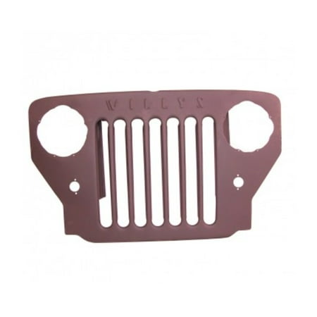 Omix-Ada by RealTruck | DMC-681798 | Grille, Willys Script | OE Reference: CGA004 | Compatible with 1953-1964 Willys CJ3B