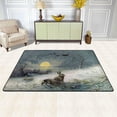 thumbnail image 2 of Dreamtimes Vintage Winter Rabbits Non-Slip Area Rug 72"x48", Snowy Night Soft Non Slip Washable Floor Mats for Indoor Front Porch,Living Room, Bedroom,Kitchen, 2 of 7