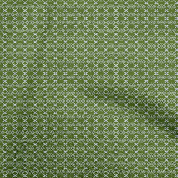 oneOone Velvet Green Fabric Geometric Quilting Supplies Print Sewing Fabric By The Yard 58 Inch Wide