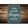 thumbnail image 1 of Our Happy Place Novelty Decor, Metal Wall Sign - 10x14 Inches, 1 of 4