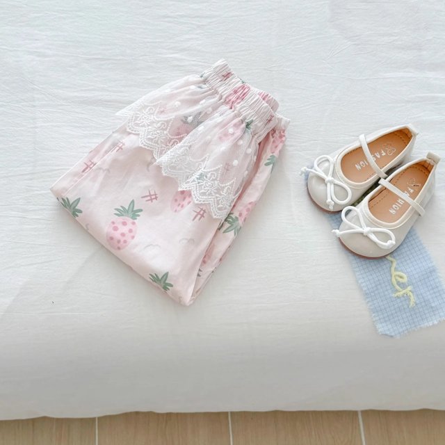 Pantalones tipo farol resistentes a mosquitos a la moda de verano para niños, pantalones informales cómodos y transpirables para niñas pequeñas y bebés