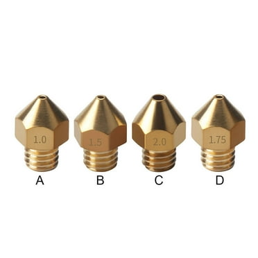 VONKY 3D Printer Nozzle Brass Extruder Nozzle Replacement Consumable 3D Printer Accessory, 1mm/3mm 1.75mm/1.0mm