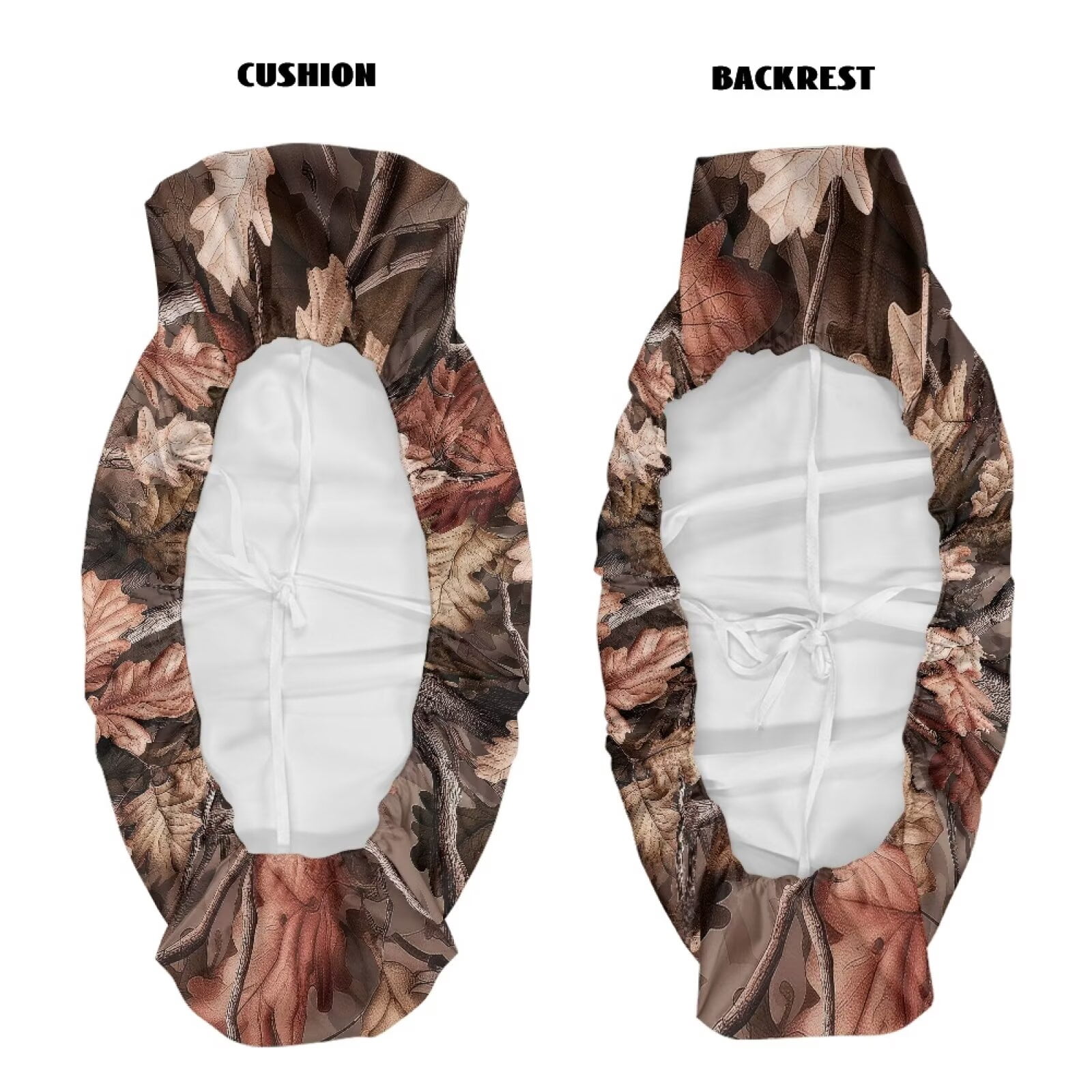 XYZCANDO Brown Camo Forest UTV Seat Covers Compatible with Kawasaki Mule 3010 Set 2 Pcs Front Seat Back & Seats Bottom Cover Mule Accessory Parts UTV Seats Protection Set