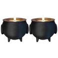 thumbnail image 1 of Cauldron Tea Light Holder Halloween Spooky 3D Printed Black Witch Jar Candle Holder Festival Partys Desktop Decoration A, 1 of 5