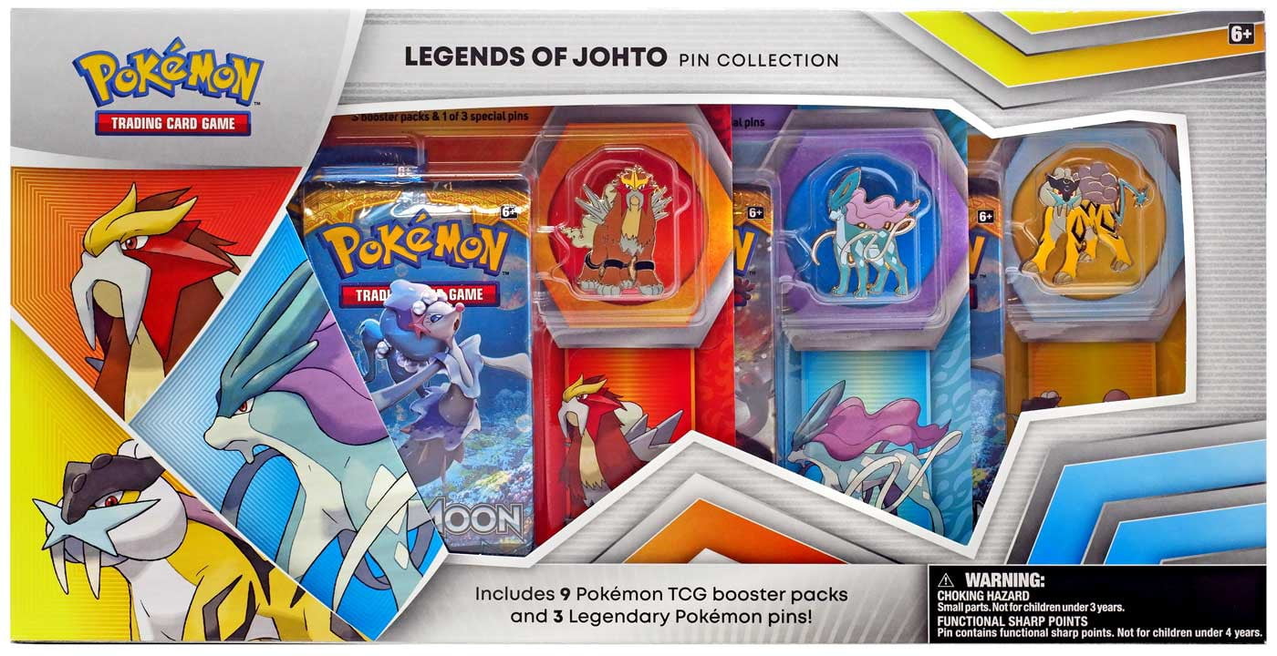 Pokemon Trading Card Game Legends of Johto Pin Box Collection-SAME DAY SHIPPING 
