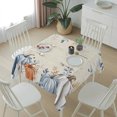 thumbnail image 6 of Blue Pumpkin Fall Table Cloth Waterproof Tablecloths, Thanksgiving Eucalyptus Leaves Beige Tablecloth Dining Table Cover for Kitchen Party Tabletop Outdoor, Square Tablecloth 60x60 Inch, 6 of 9