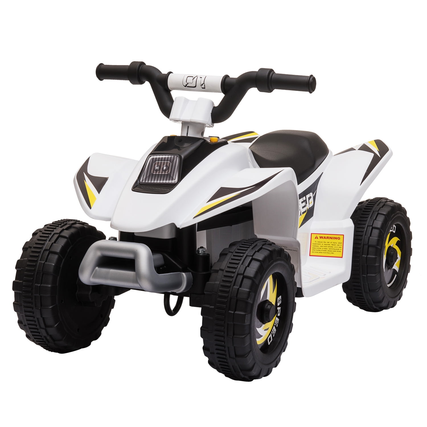 Kepooman 6V Ride On ATV Car, Kids Electric Car with 4 Wheeler and Music, White Kepooman 6V Ride On ATV Car, Kids Electric Car with 4 Wheeler and Music, White
