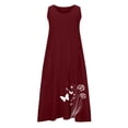 thumbnail image 5 of TIMIFIS Robes pour Femmes Décontractées Amples à Col Rond Sans Manches Robes d'Été Couleur Unie Coton Lin Robe Débardeur Confortable avec Poches, 5 of 5