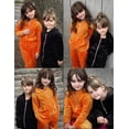 thumbnail image 6 of Oudiya Girls 2 Piece Outfits Velour Tracksuit Hoodie and Jogger Set Sweatsuit Athletic Clothes Sets, 6 of 6